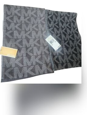 Set Of 2 Michael Kors Reversible Monogram Scarfs